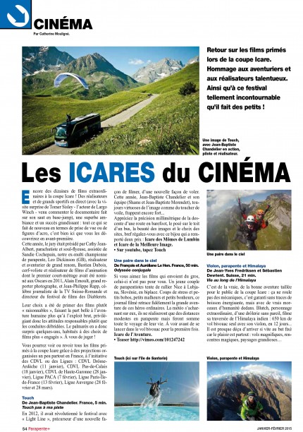 parapente + icare du cinema